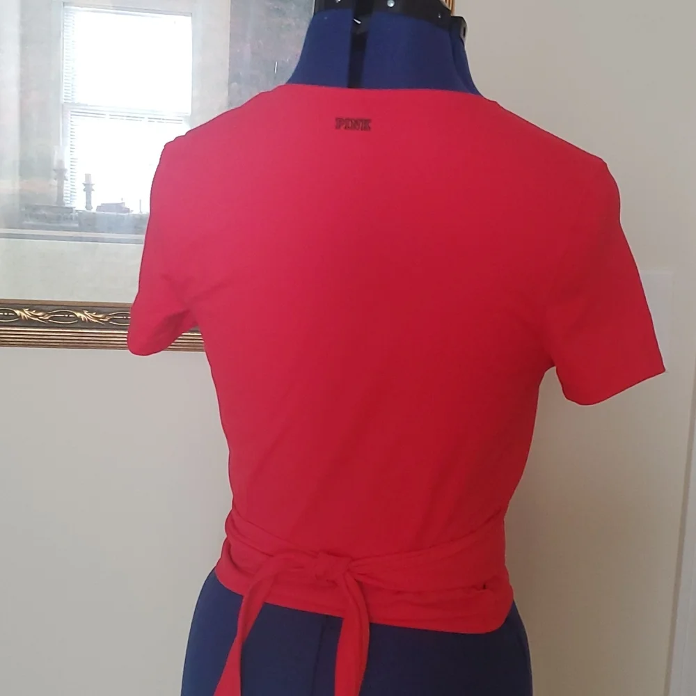 Gorgeous red wrap top from Victoria's secret pink collection - Picture 5 of 9